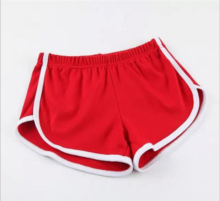 Women's sports shorts, home casual solid-color fashionable yoga beach