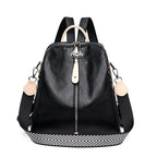 Multifunctional Female Fashion Leather Korean Style Backpack