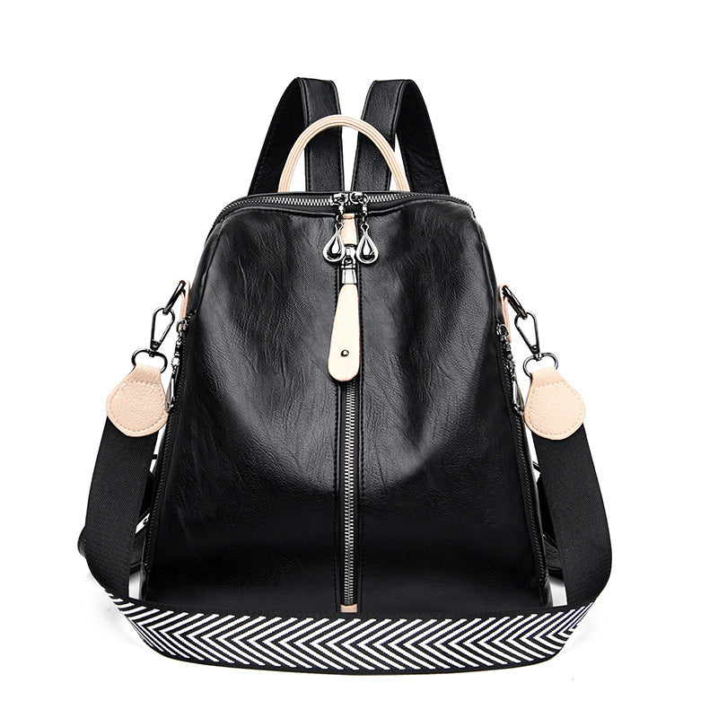 Multifunctional Female Fashion Leather Korean Style Backpack