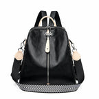 Multifunctional Female Fashion Leather Korean Style Backpack