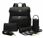 Large Capacity Leisure PU Leather Mommy Backpack