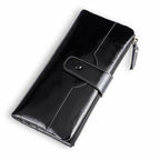 European American Style Ladies PU Leather Oil Wax Wallet