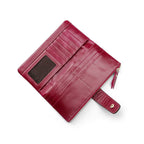 European American Style Ladies PU Leather Oil Wax Wallet
