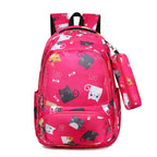 Cartoon Cute Cat Printed Elementary School Bag