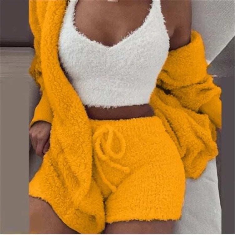 Winter Sexy Women Home Wear Suit Casual Pajamas Set Lady Female Soft