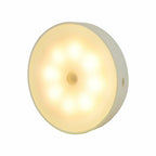 Usb Rechargeable Motion Sensor Light Round Wireless LED