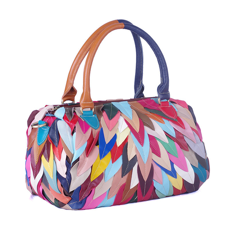 Geometric Pattern Contrast Color Handbag For Women