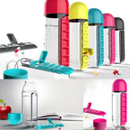 Plastic Drink Bottle With Medicine Pills Box