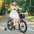 16-Inch Kids Bike with Basket and Adjustable Handlebar for 4-7 Years Old