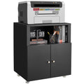 Home Office Printer Stand With Wheels And File Cabinet