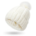 Winter Knitted Hats Fashion Stretchy Lined Skull Hats For Women Faux