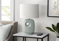 Lighting, 26'h, Table Lamp, Green Ceramic, Ivory / Cream Shade, Contemporary, Modern