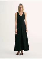 High Density Modal Mulberry Silk Insert U-neck Vest Dress"Simple Love"