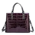 Fashion Female Messenger Bag With Snake Pattern Handle