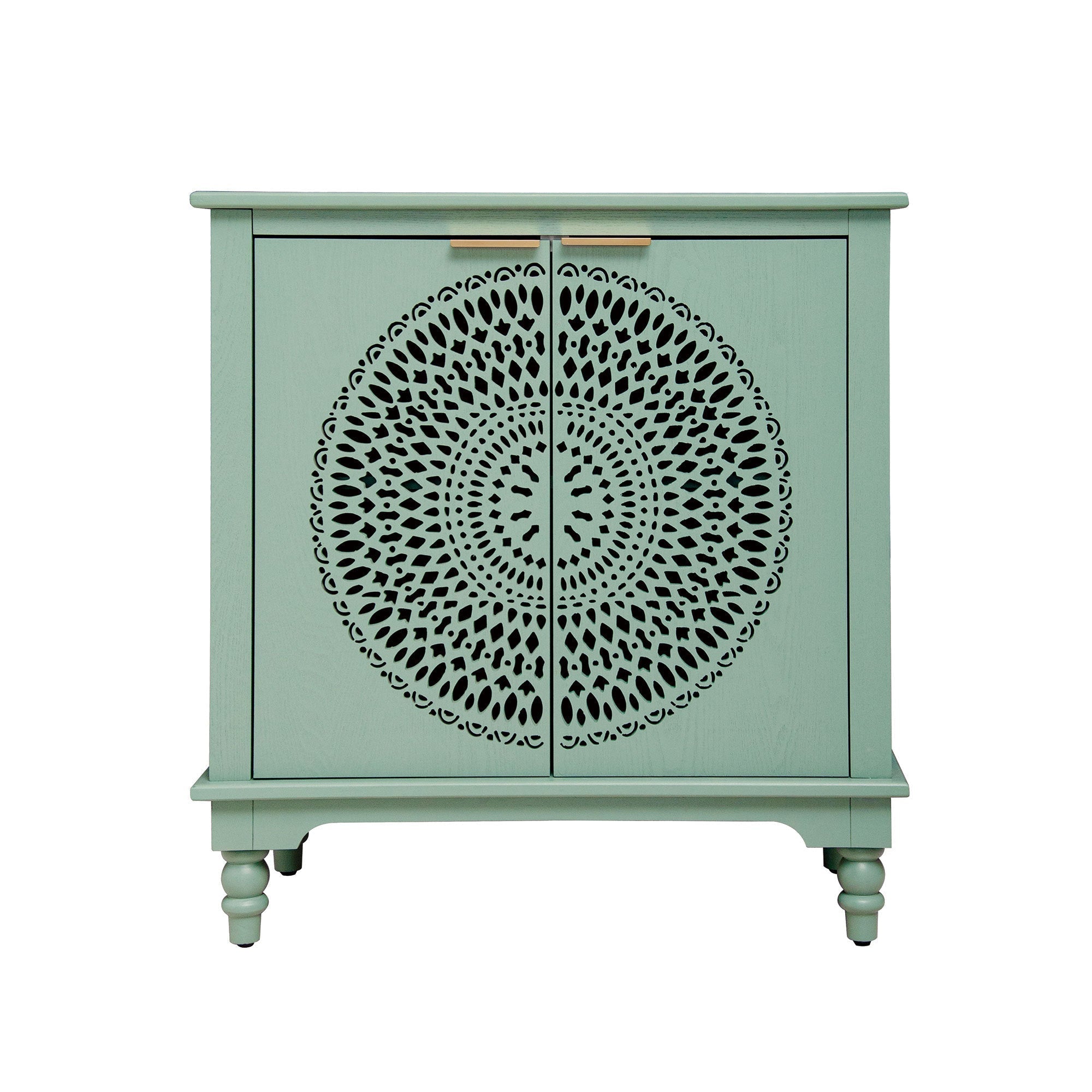 Modern Hollow-Carved 2-Door Accent Cabinet Sideboard Buffet