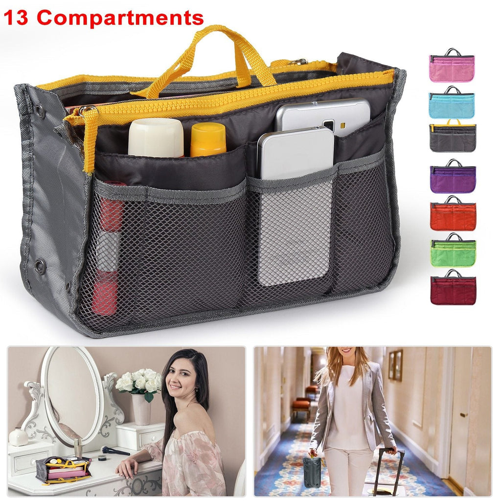 Women Lady Travel Insert Handbag Organizer Makeup Bags Toiletry Purse