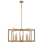 27' Modern Golden Geometric 8-Light Chandelier