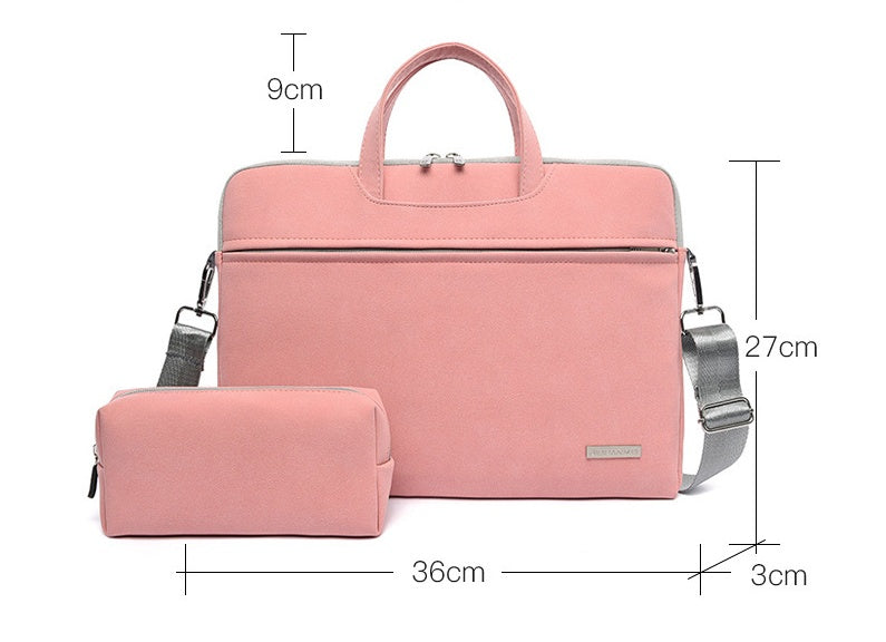 PU Leather Women Laptop Bag Notebook Carrying Case Briefcase For