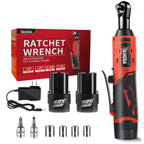 TQUAGGA Cordless Electric Ratchet Wrench Set, 12V, 45ftlbs,Variable