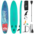 10 Feet Inflatable Stand Up Paddle Board with Backpack Leash Aluminum Paddle-M