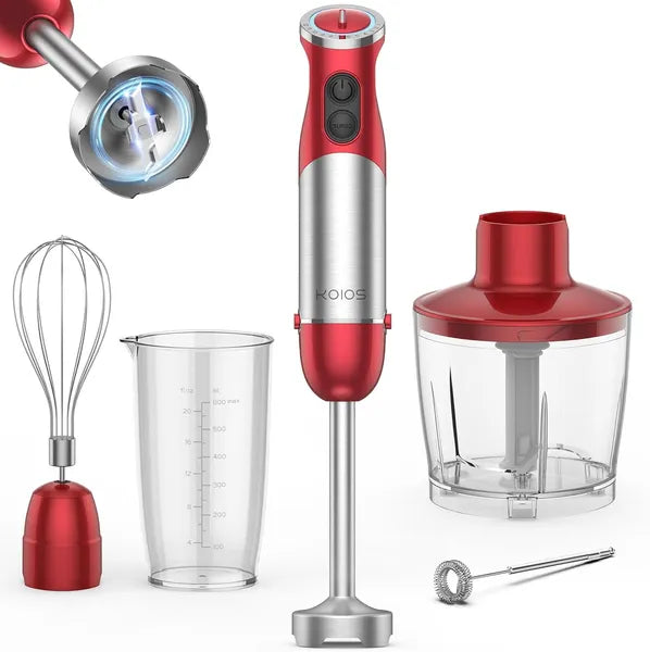 KOIOS 5-in-1 Hand Immersion Blender, 1000W 12 Speed Handheld Blender,