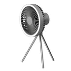 Camping Fan With Lantern Rechargeable Battery Powered Portable Tripod