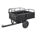VEVOR Heavy Duty ATV Trailer Steel Dump Cart, 750-Pound 15 Cubic Feet,