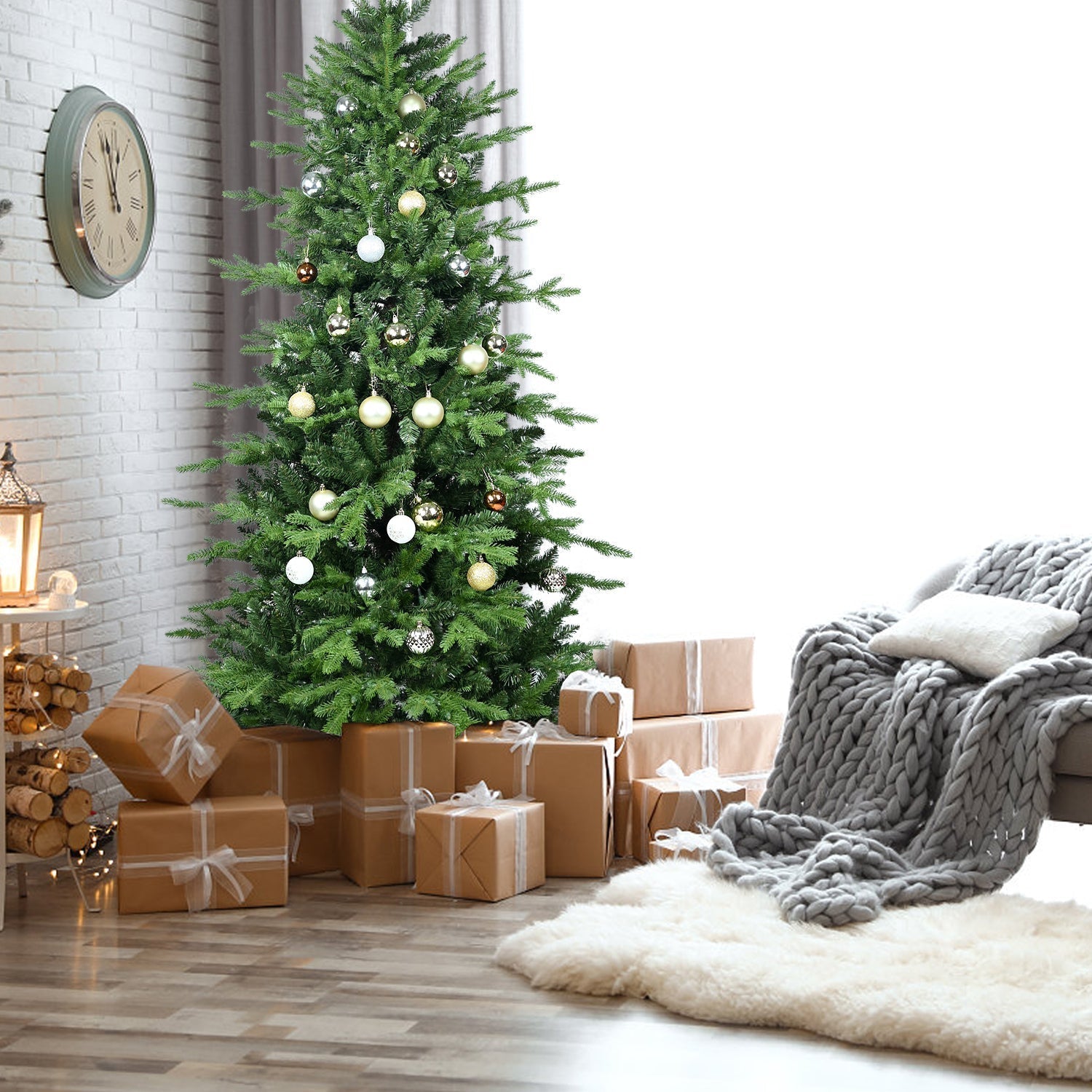 4FT Green PVC and PE Christmas Tree with 919 Tips