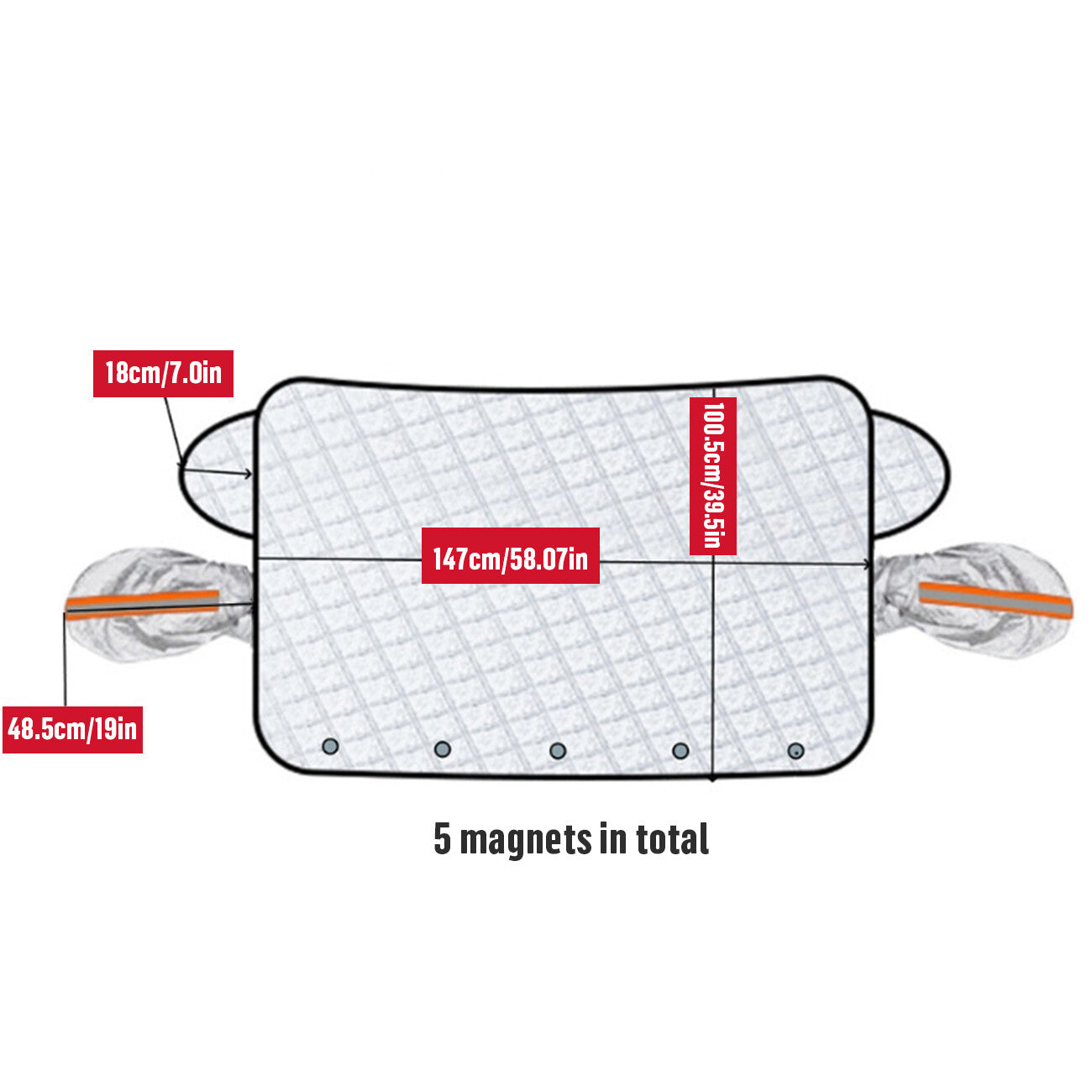 Universal Car Windshield Snow Cover Magnetic Winter Ice Frost Guard