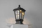 Garden Post Light Black Aluminum Outdoor Column Light