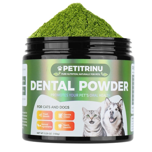 PETITRINU Natural Dental Powder For Cats And Dogs, Fresh Breath Gentle