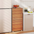 2-Tier Modern Style Nightstand with Drawer and Open Shelf-Walnut
