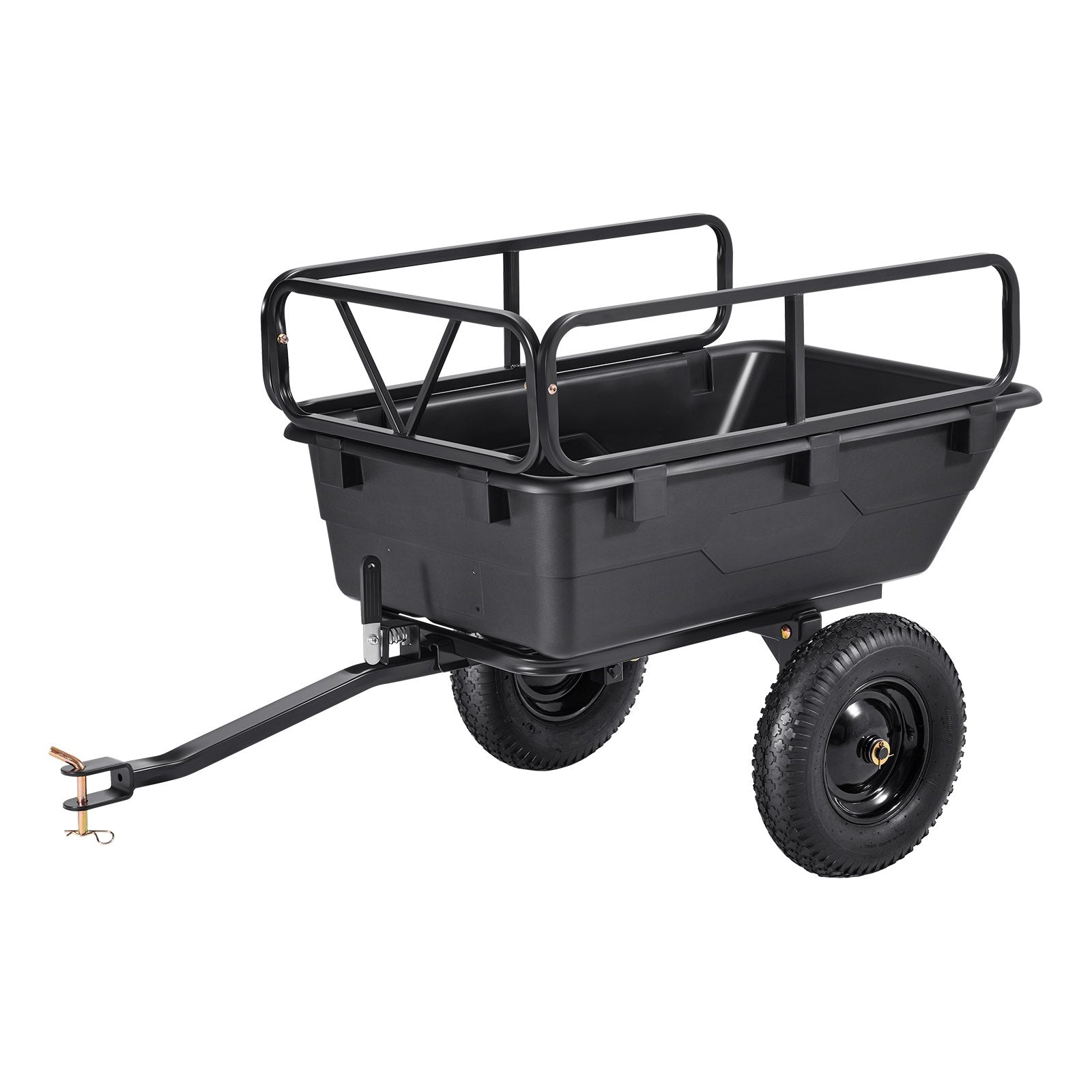Dump Trailer 500 Lbs 10 Cu. Ft Tow Behind Plastic Garden ATV Trailer