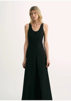 High Density Modal Mulberry Silk Insert U-neck Vest Dress"Simple Love"