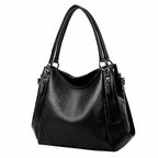 Soft Leather Boston Style Handbag For Women