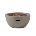 27" Bowl Shaped MGO Propane Fire Pit - Light Grey