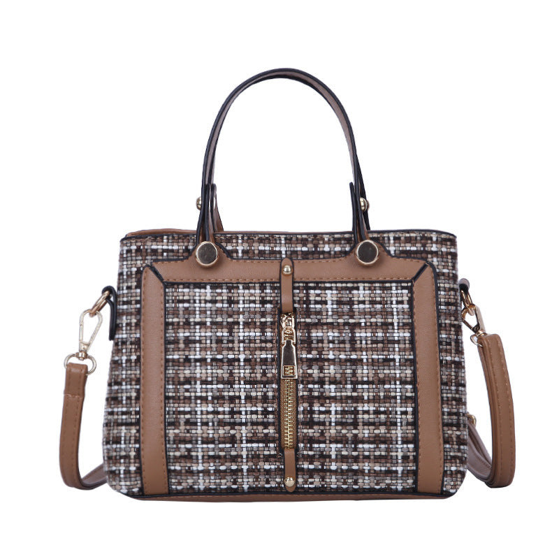 Korean Style Plaid three-dimensional Handbag For Ladies