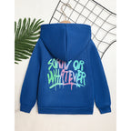 Toddler Girl Zip Up Hoodie Jacket Sorry Or Whatever Letter Print Long
