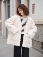 Fleece Button Up Long Sleeve Outerwear