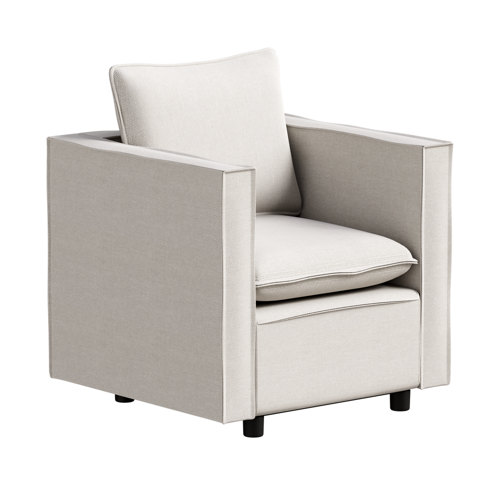 Modern Gray Single Sofa Chair