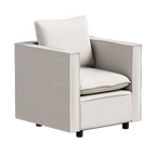 Modern Gray Single Sofa Chair