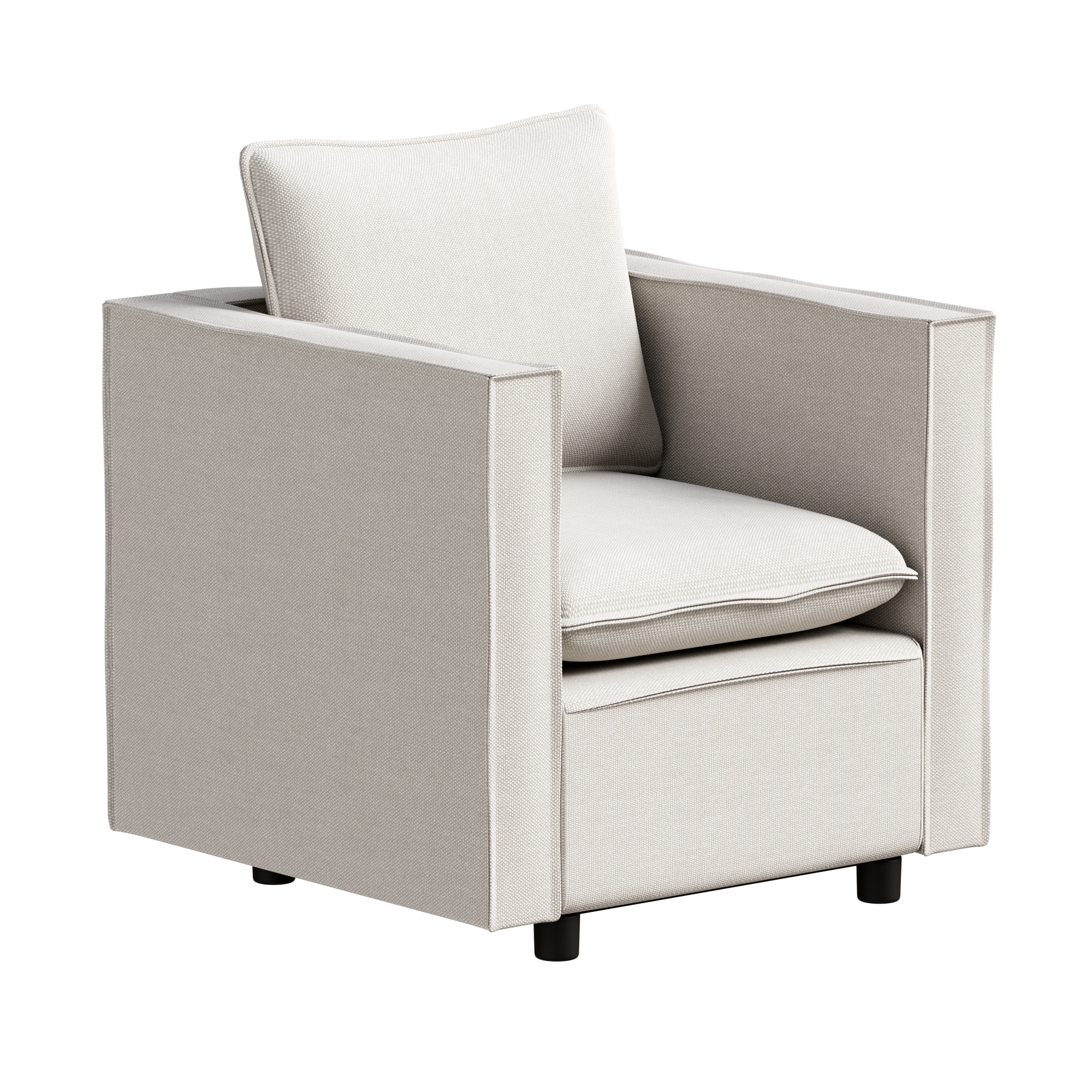 Modern Gray Single Sofa Chair