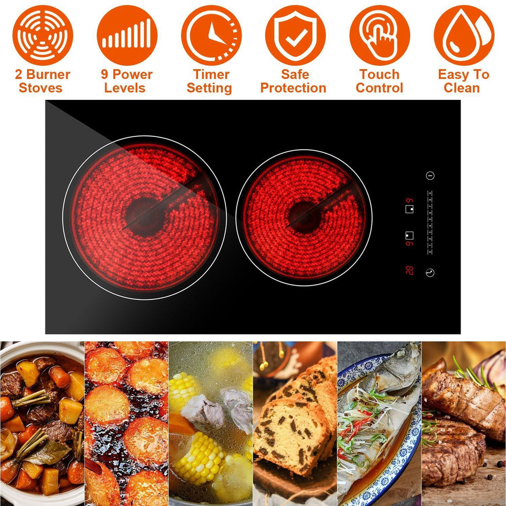 1Pc Dual Induction Burners Electric Cooktop 110V Total 1900W Electric