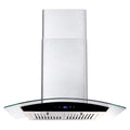 30 Inch Wall Mounted Range Hood 700CFM Tempered Glass Touch Panel