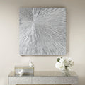 Silver Luster™ — Signature Sunburst Hand-Painted Dimensional Resin Wall Art
