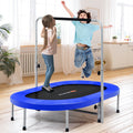 2-Person Foldable Mini Kids Fitness Rebounder Trampoline-Blue