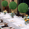 2 Pieces 16"/20" Artificial Plant Boxwood Topiary Ball for Patio Garden Front Door Balcony Backyard-M
