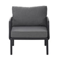 Outdoor Patio Club Chair with Waterproof Thick Cushion