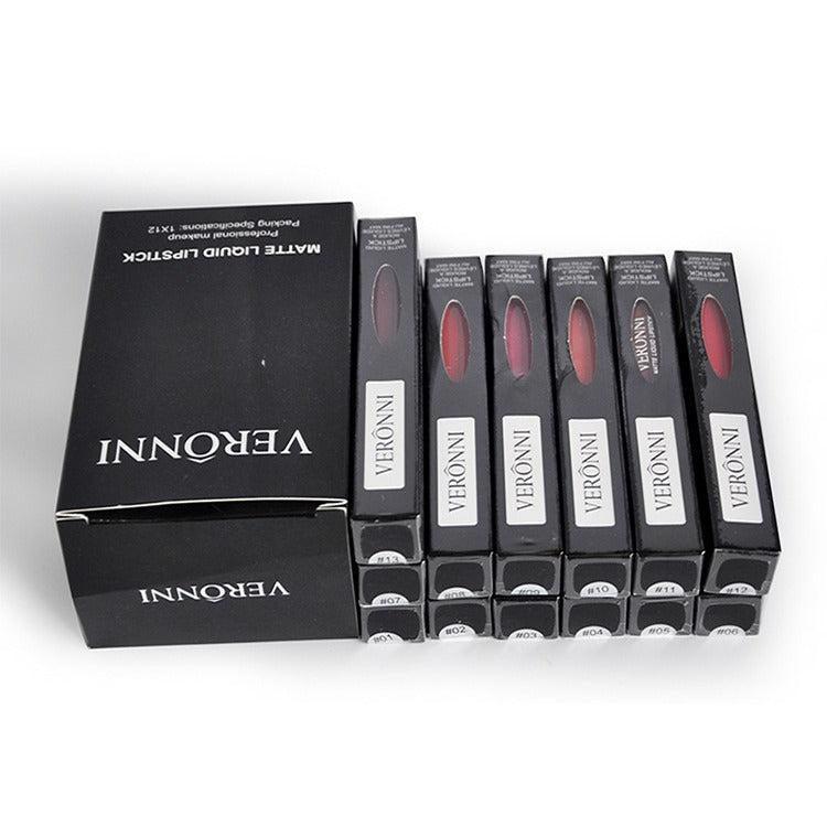 11-Piece Matte Velvet Liquid Lipstick Set Long-Lasting Waterproof