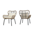 Southport Club Chair With Woven Rope And Cushions